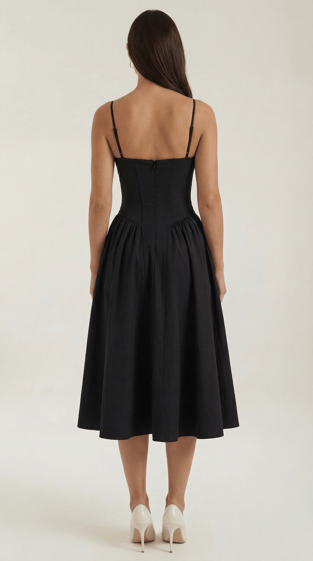 Robe Fleurie Midi Évasée Femme