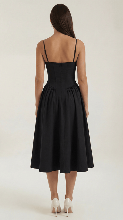 Robe Fleurie Midi Évasée Femme