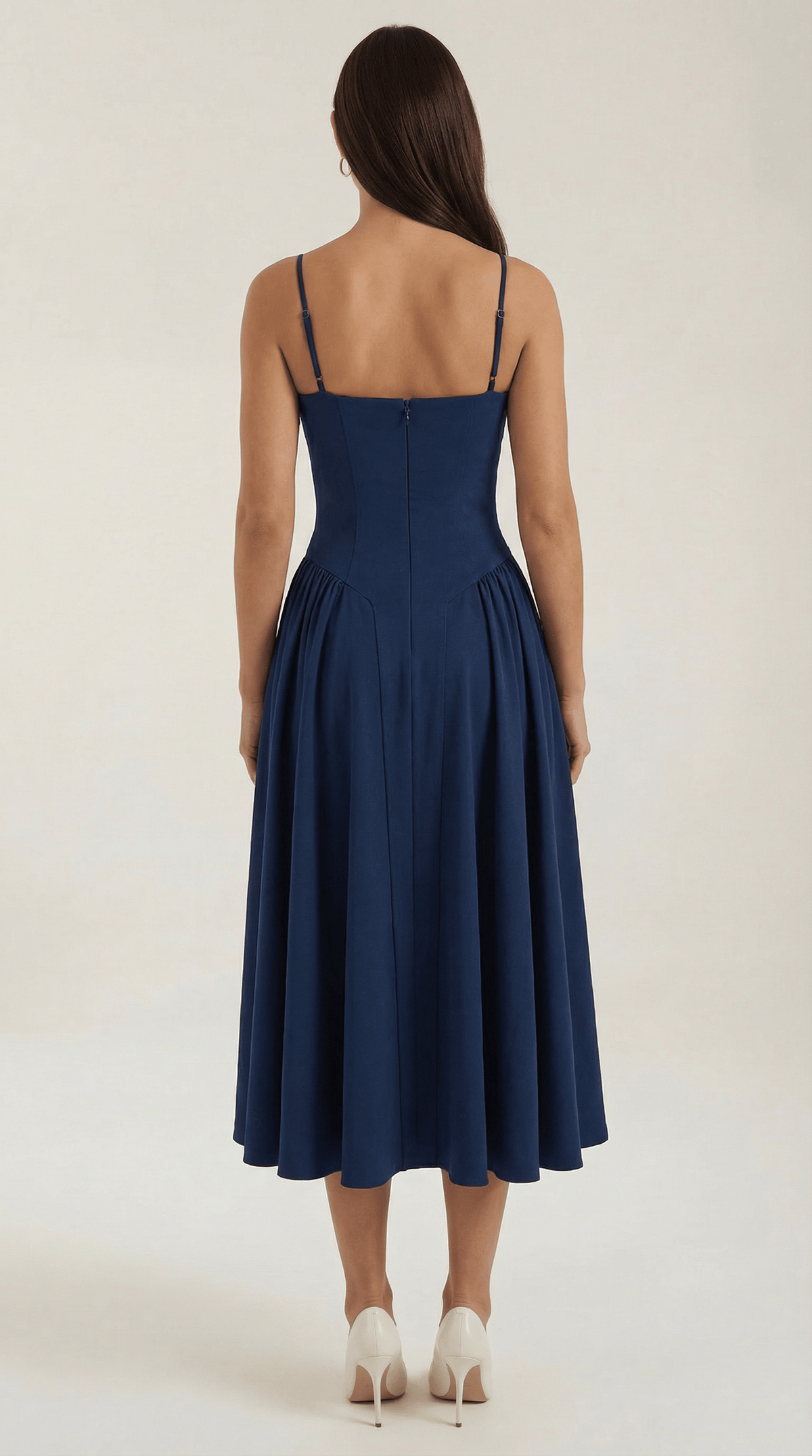 Robe Fleurie Midi Évasée Femme