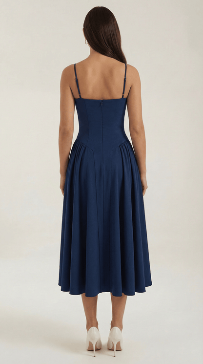 Robe Fleurie Midi Évasée Femme