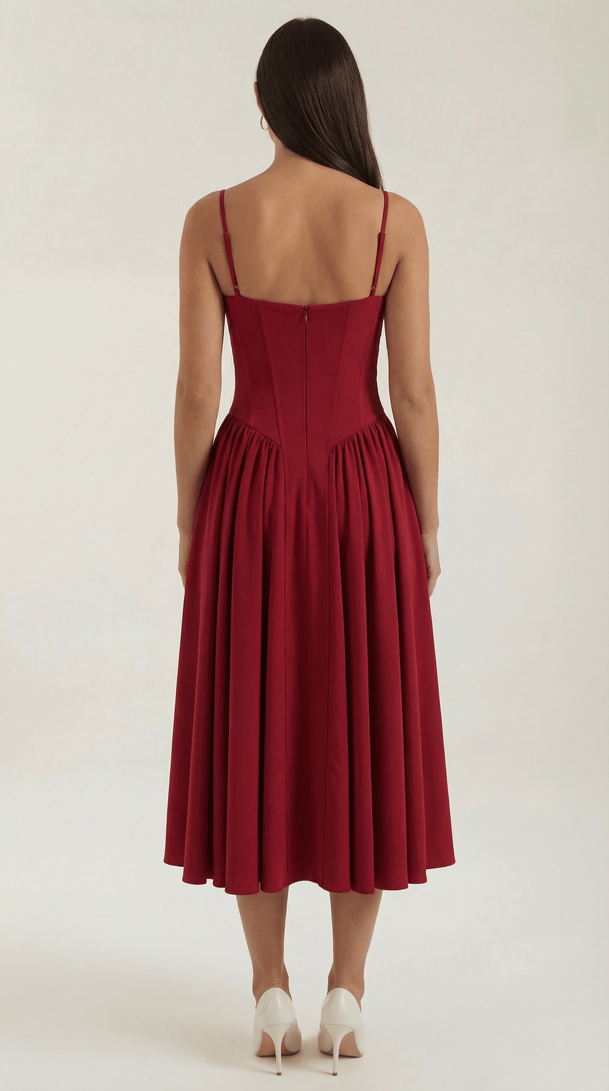 Robe Fleurie Midi Évasée Femme