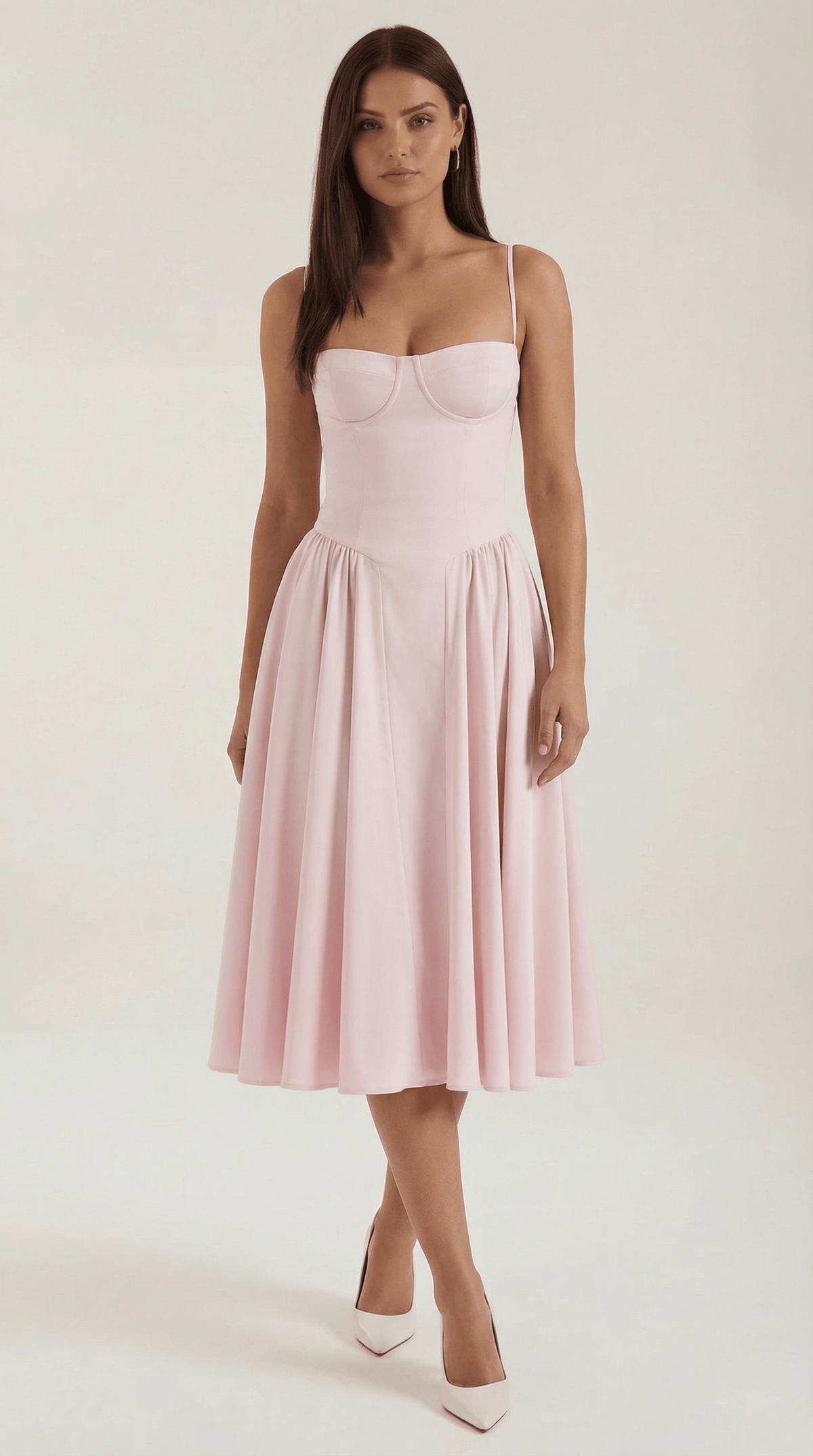 Robe Fleurie Midi Évasée Femme