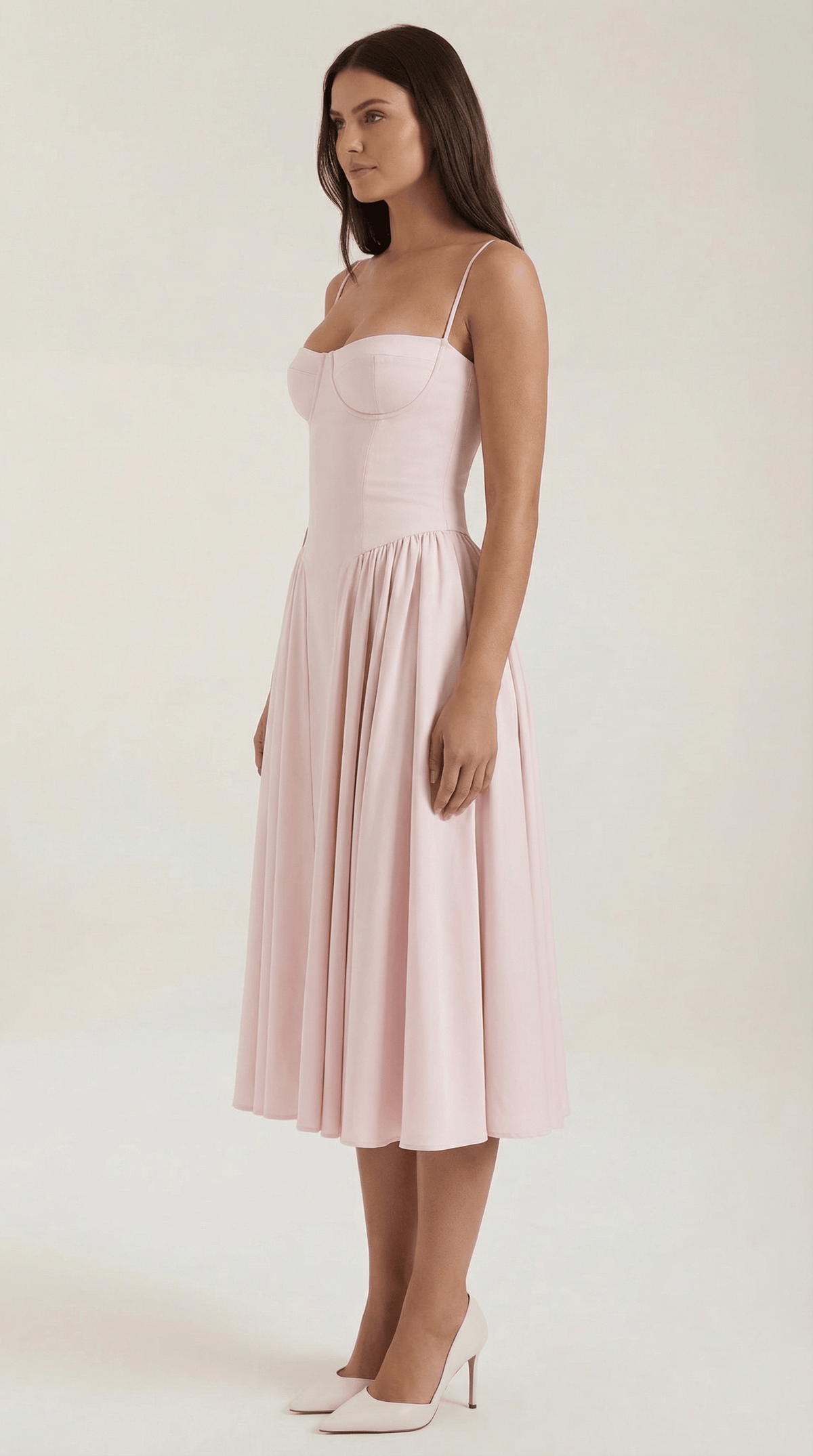 Robe Fleurie Midi Évasée Femme