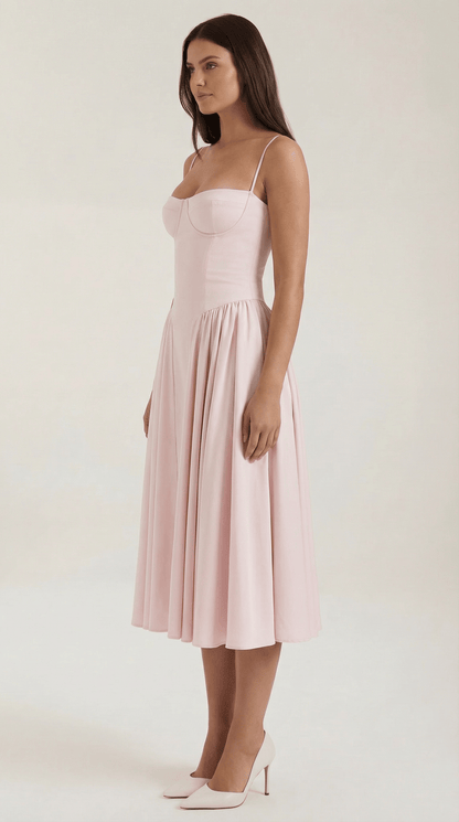 Robe Fleurie Midi Évasée Femme