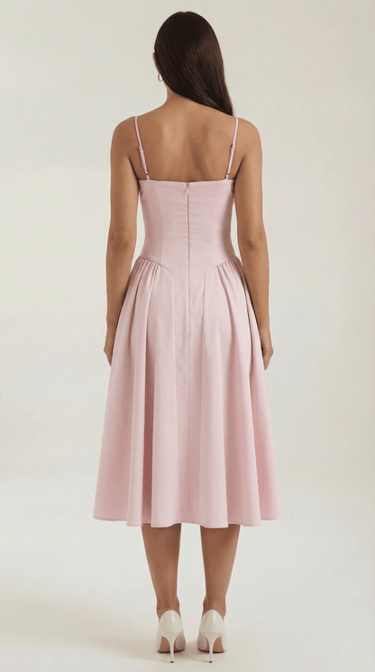 Robe Fleurie Midi Évasée Femme