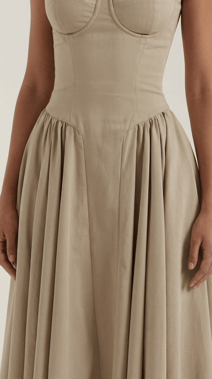 Robe Fleurie Midi Évasée Femme