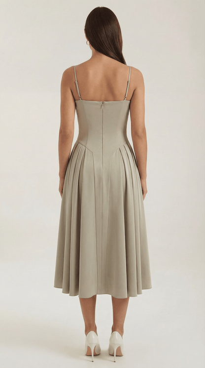 Robe Fleurie Midi Évasée Femme