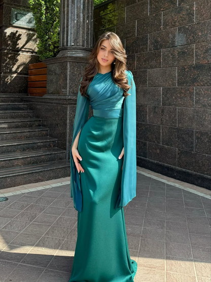 Robe Maxi Femme Plissée à Coupe Ajustée en Tissu Tissé