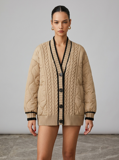 Ruœgy Cardigan Matelassé Oversize Femme