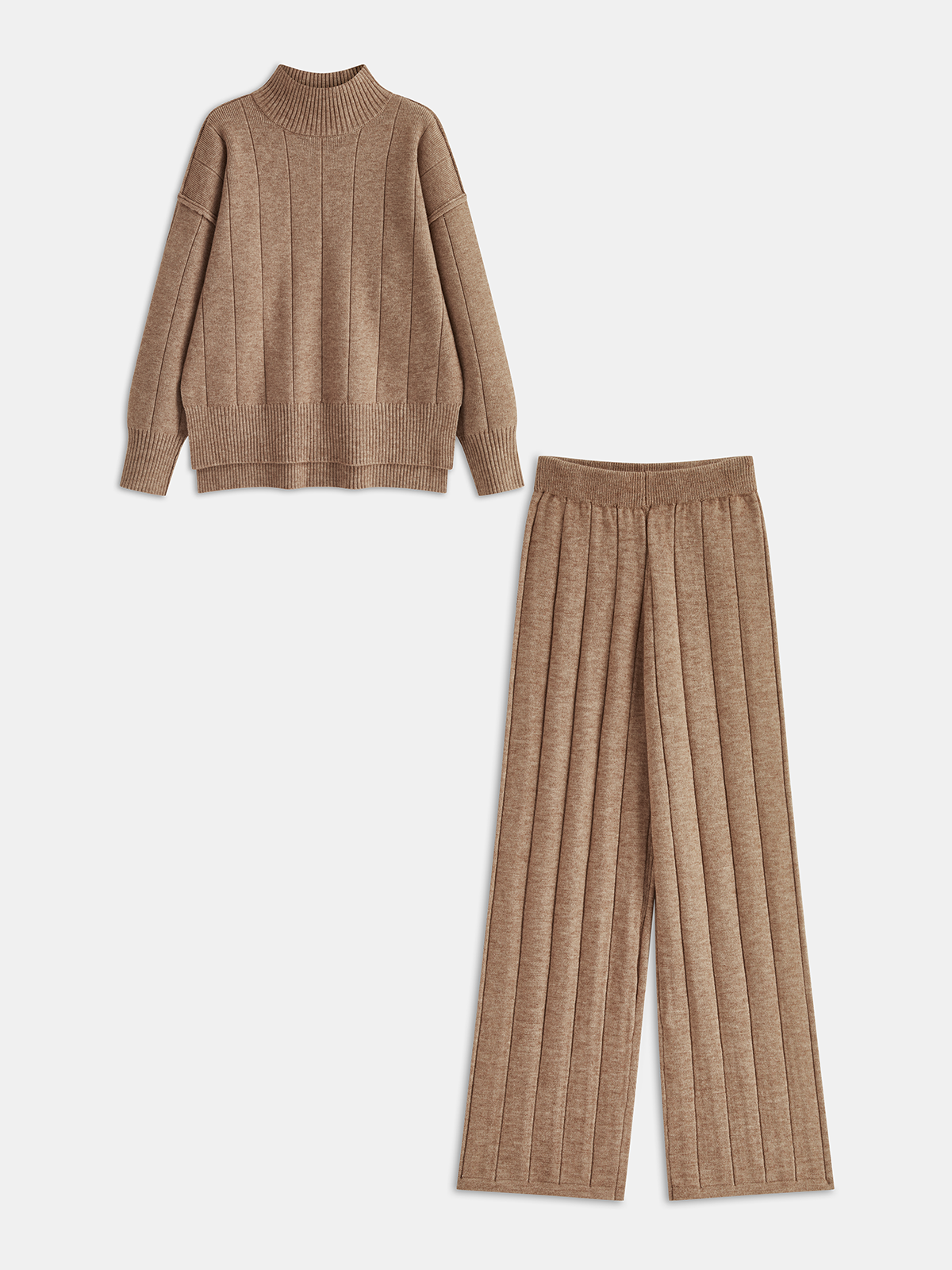 Ruœgy Ensemble Maille  Pantalon Large Femme