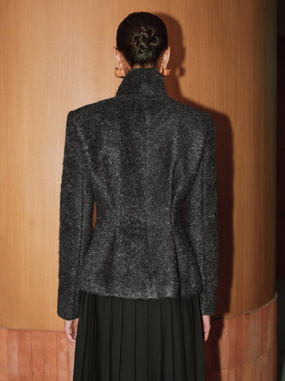 Ruœgy Manteau Laine Avec Écharpe Femme