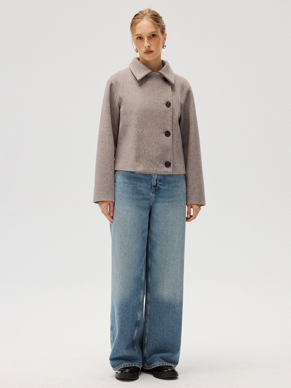 Ruœgy Manteau Laine À Col Femme