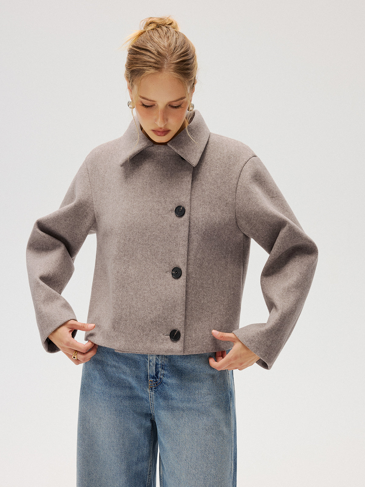 Ruœgy Manteau Laine À Col Femme
