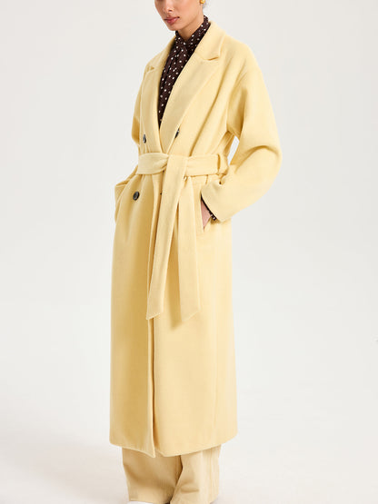 Ruœgy Manteau Long Ceinturé Femme