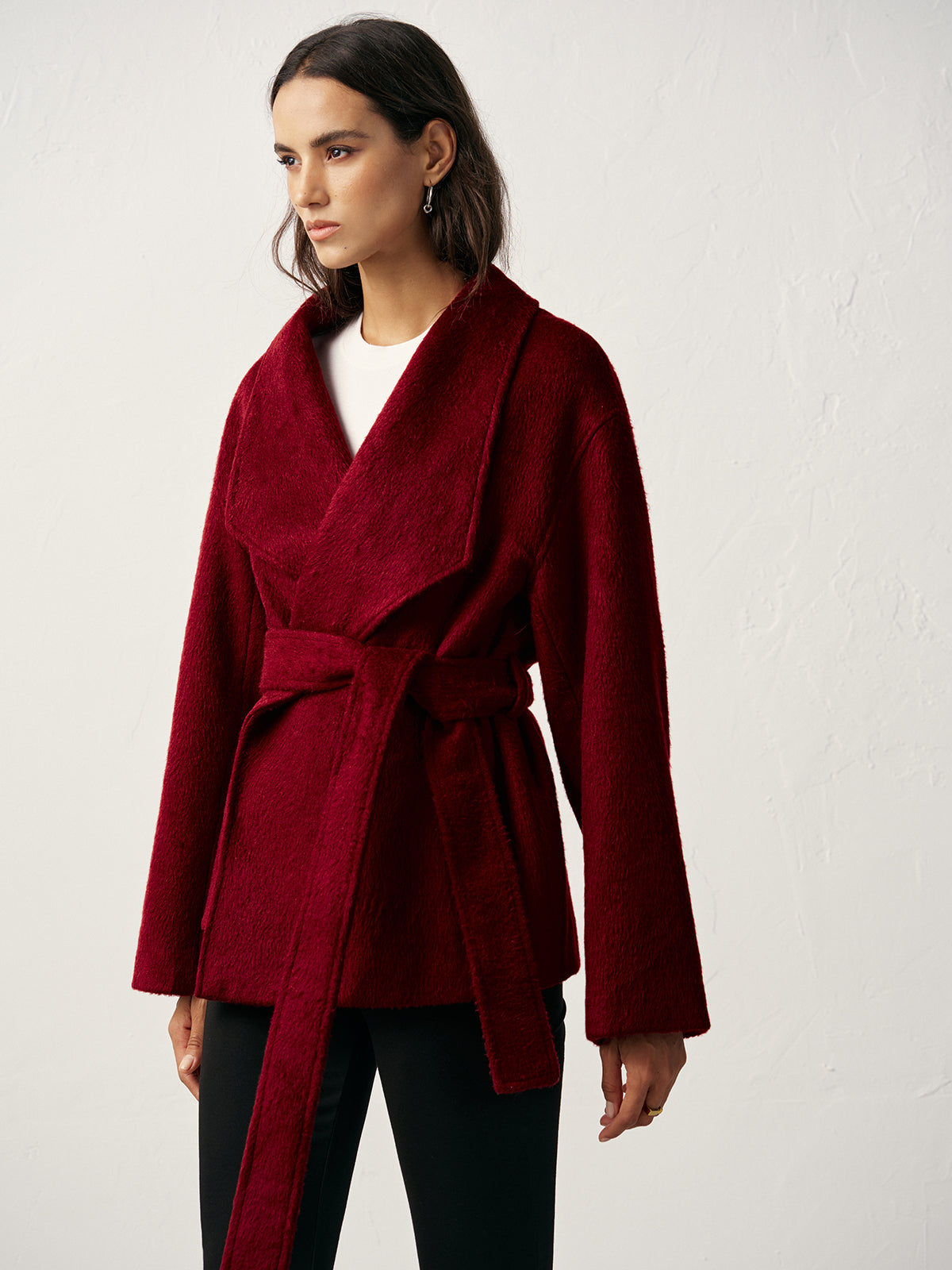 Ruœgy Manteau Portefeuille Ceinturé  Femme