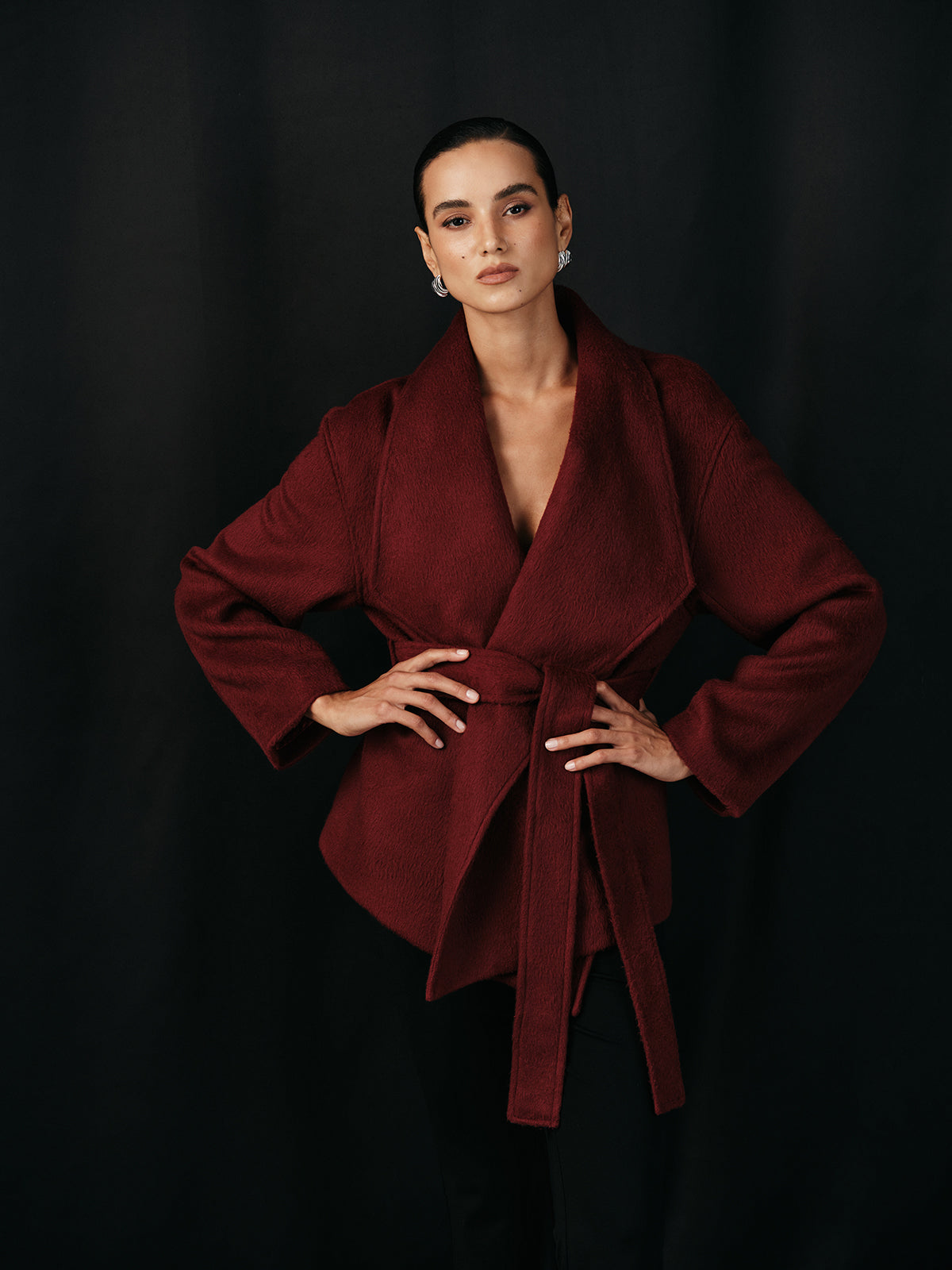 Ruœgy Manteau Portefeuille Ceinturé  Femme
