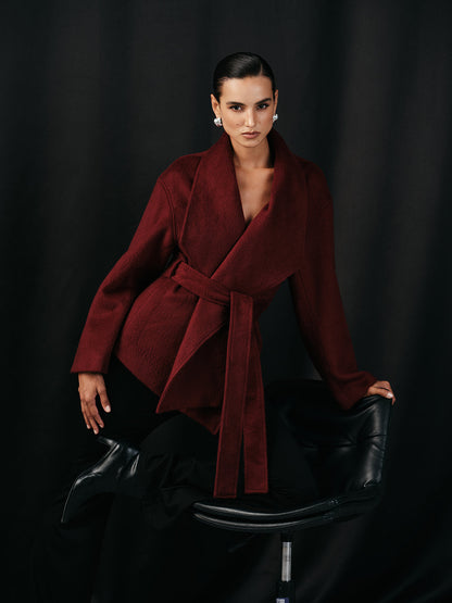 Ruœgy Manteau Portefeuille Ceinturé  Femme