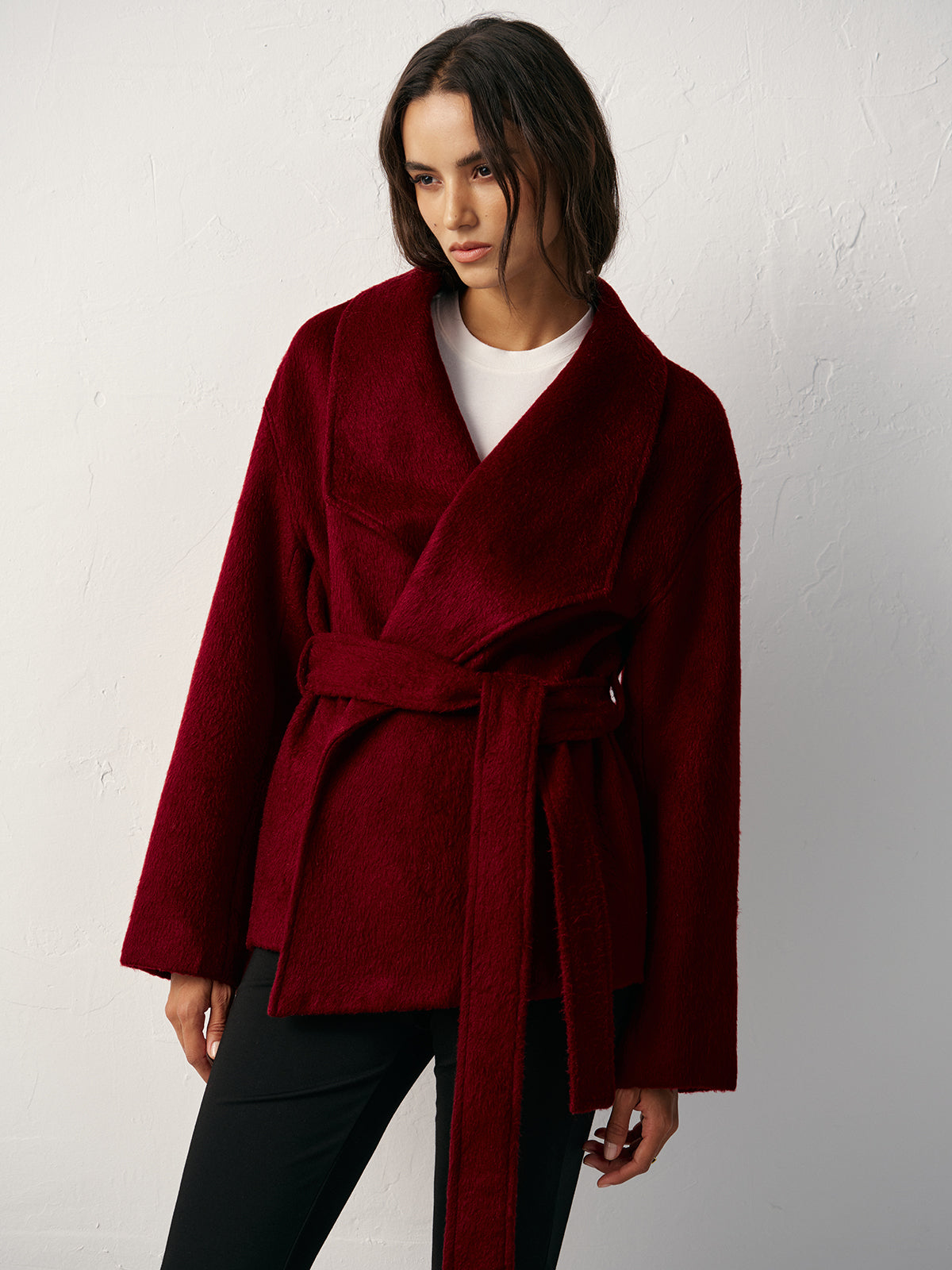 Ruœgy Manteau Portefeuille Ceinturé  Femme