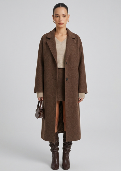 Ruœgy Manteau Tweed Femme Long Femme