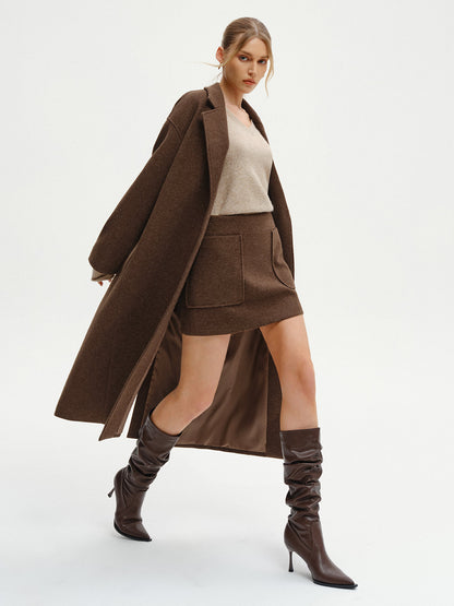 Ruœgy Manteau Tweed Femme Long Femme
