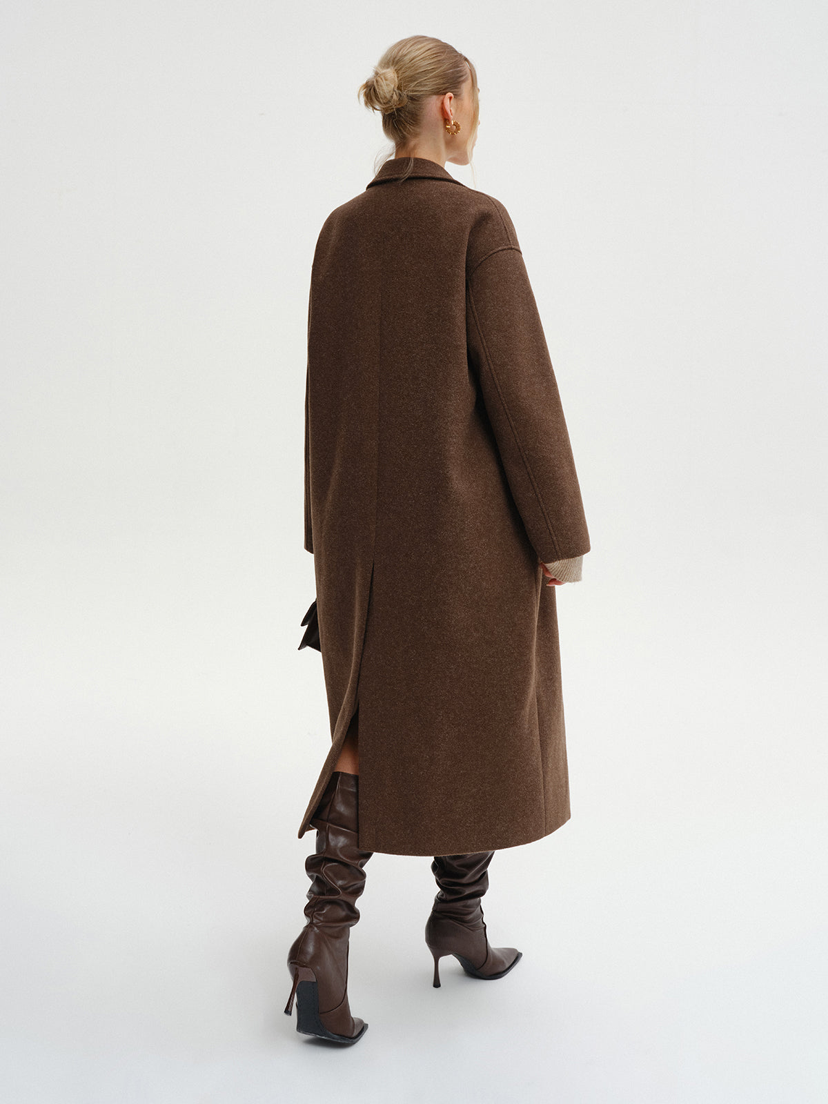 Ruœgy Manteau Tweed Femme Long Femme