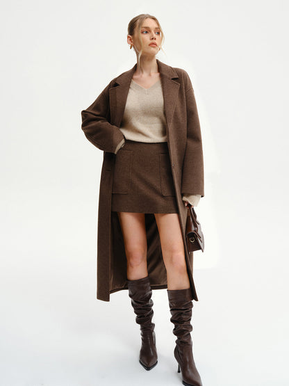 Ruœgy Manteau Tweed Femme Long Femme