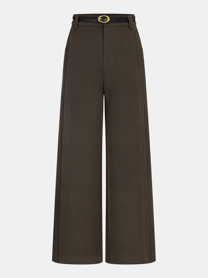Ruœgy Pantalon Droit Ceinturé Femme