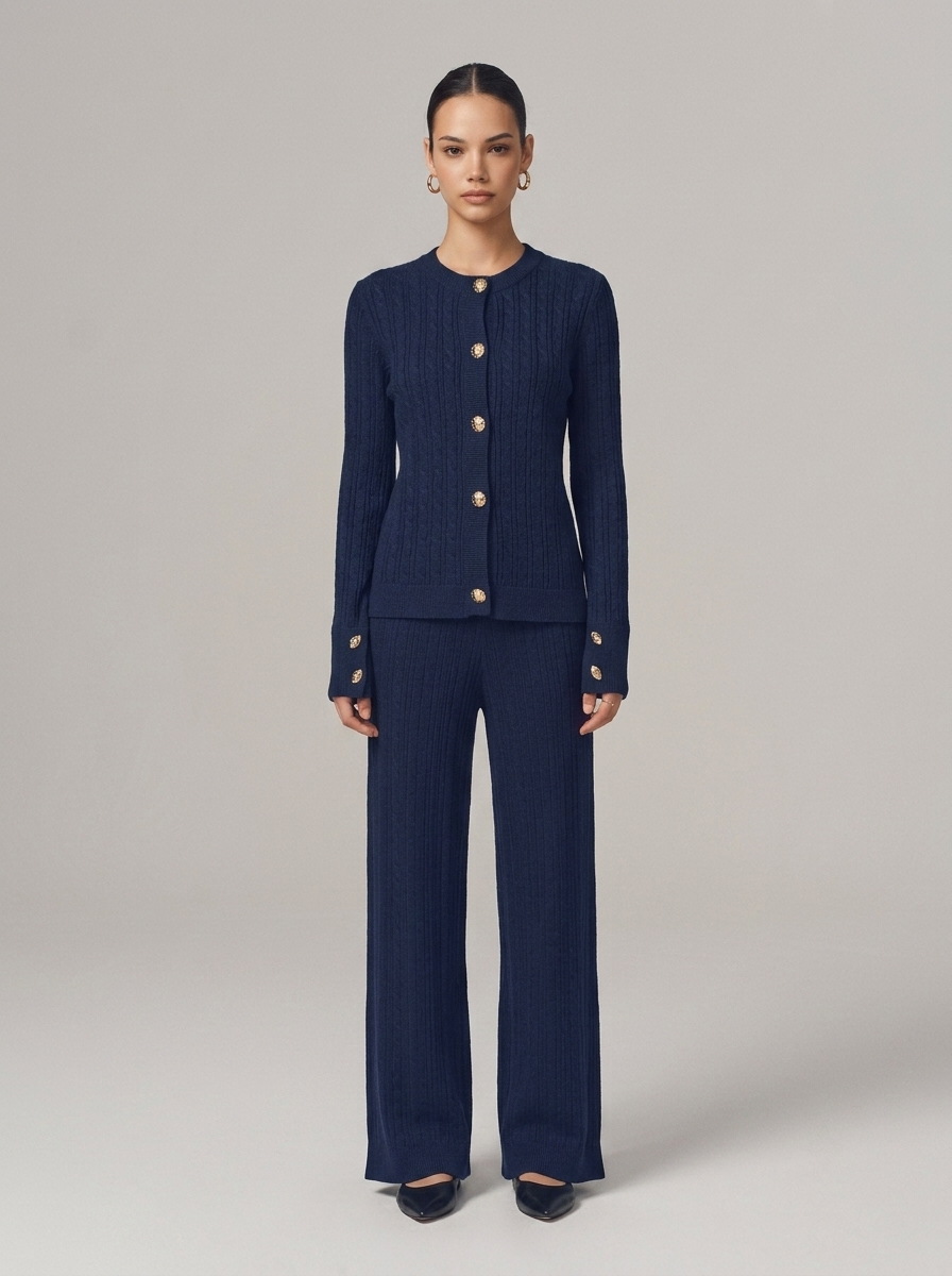 Ruœgy Pantalon Maille  À Fente Femme