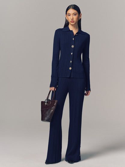 Ruœgy Pantalon Maille  À Fente Femme