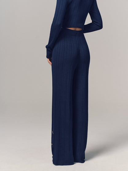 Ruœgy Pantalon Maille  À Fente Femme