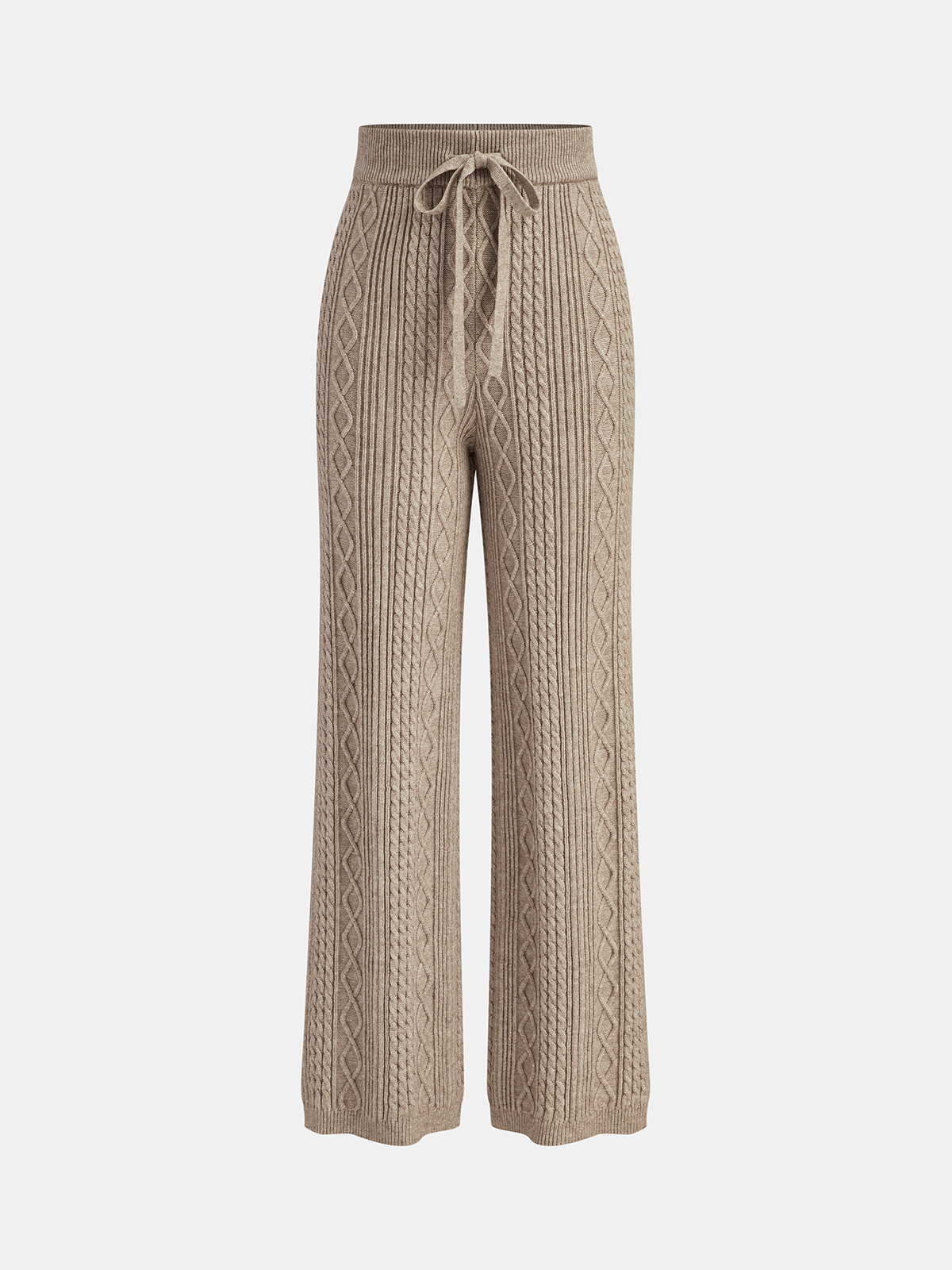Ruœgy Pantalon Maille Taille Élastique Femme