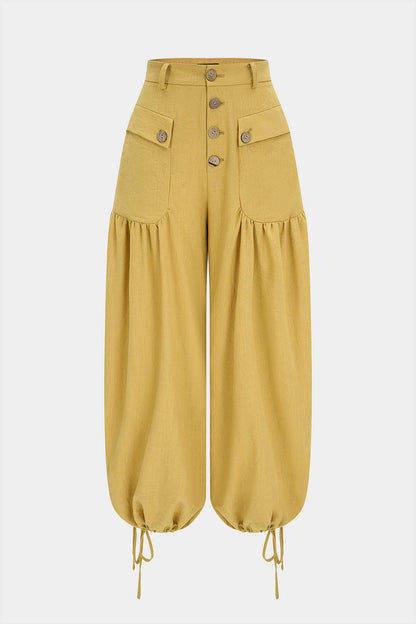 Ruœgy Pantalon Poches Boutonnées Femme