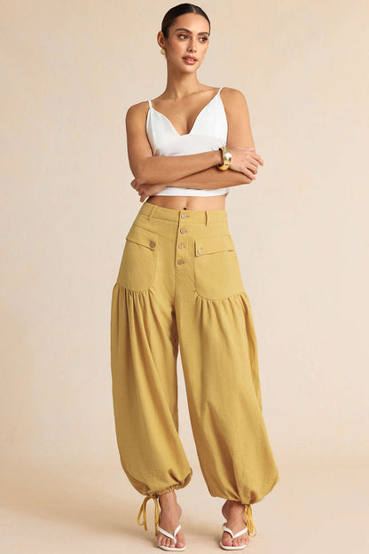 Ruœgy Pantalon Poches Boutonnées Femme