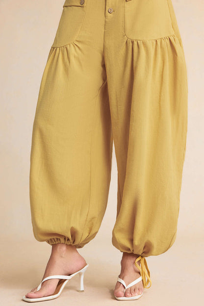 Ruœgy Pantalon Poches Boutonnées Femme