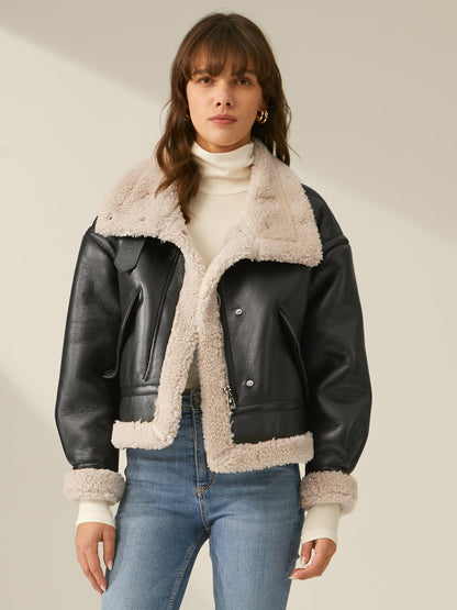 Ruœgy Veste Aviateur Doublée Sherpa Femme