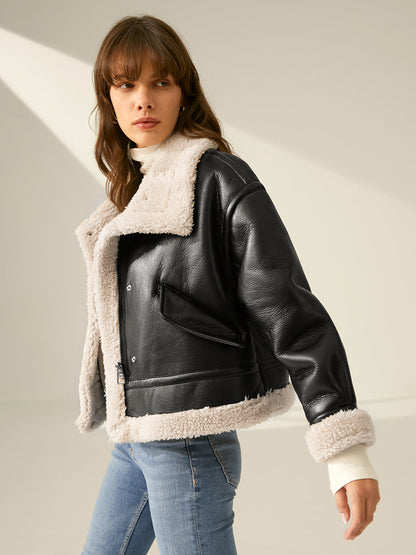 Ruœgy Veste Aviateur Doublée Sherpa Femme