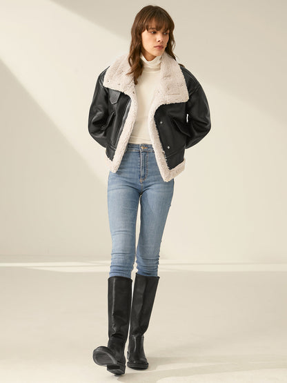 Ruœgy Veste Aviateur Doublée Sherpa Femme