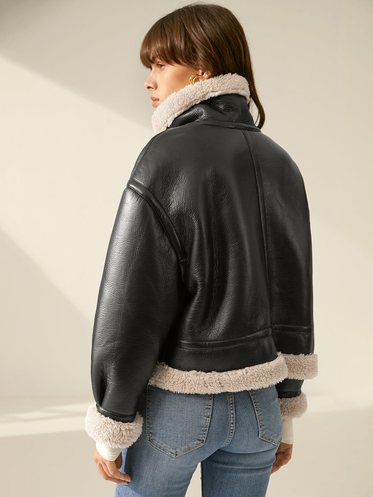 Ruœgy Veste Aviateur Doublée Sherpa Femme