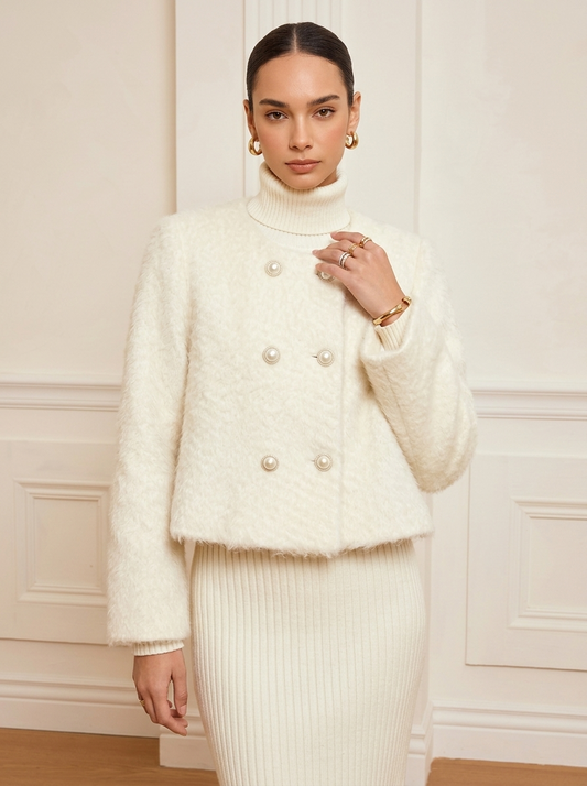 Ruœgy Veste Laine Bouclée Femme
