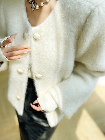 Ruœgy Veste Laine Bouclée Femme