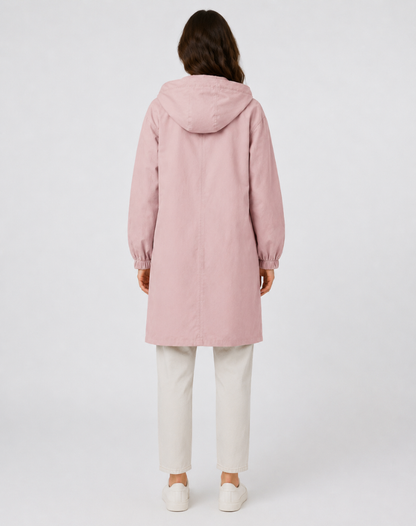 Trench Léger Déperlant à Capuche Femme