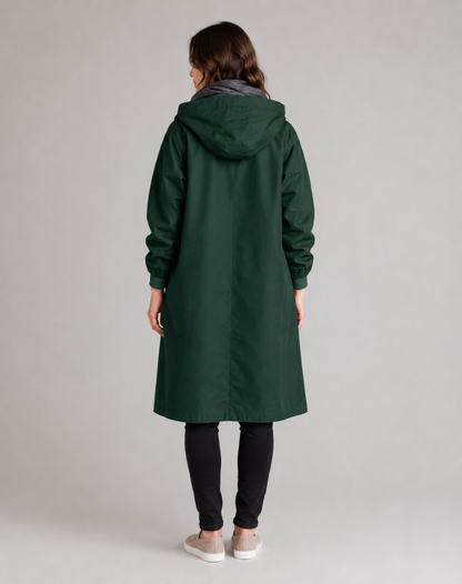 Trench Léger Déperlant à Capuche Femme