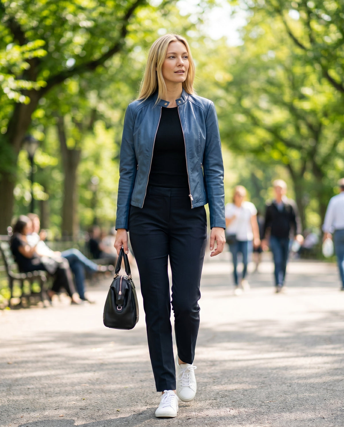 Veste Cuir Cintrée Femme