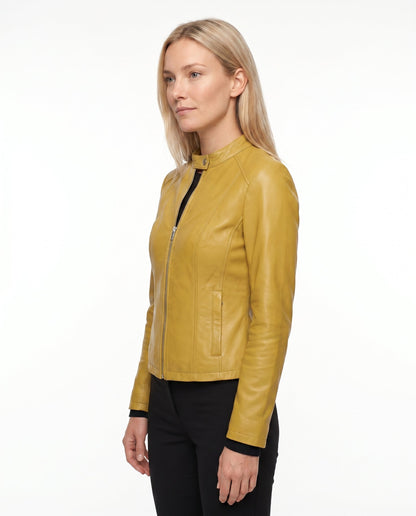 Veste Cuir Cintrée Femme