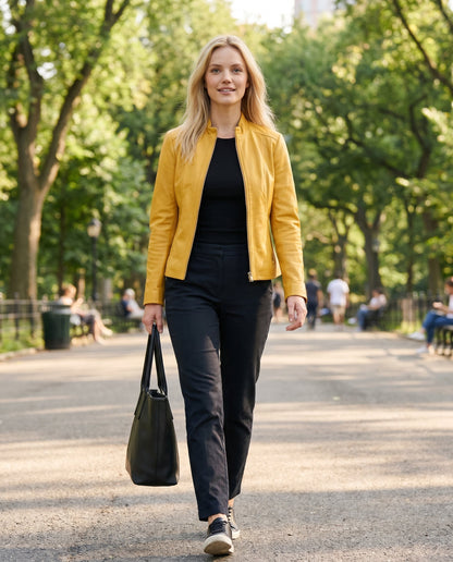 Veste Cuir Cintrée Femme