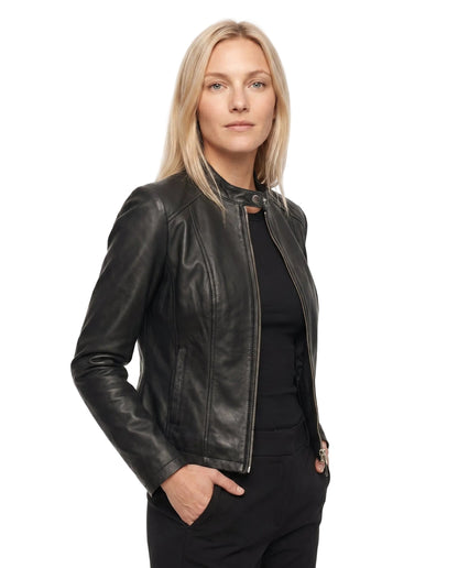 Veste Cuir Cintrée Femme