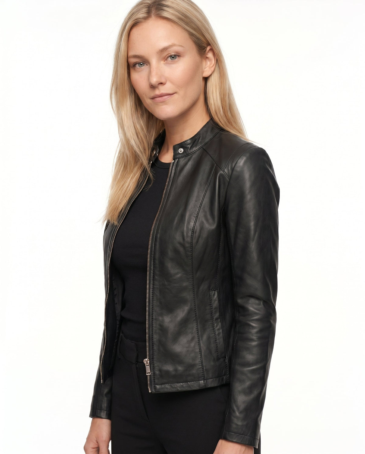 Veste Cuir Cintrée Femme