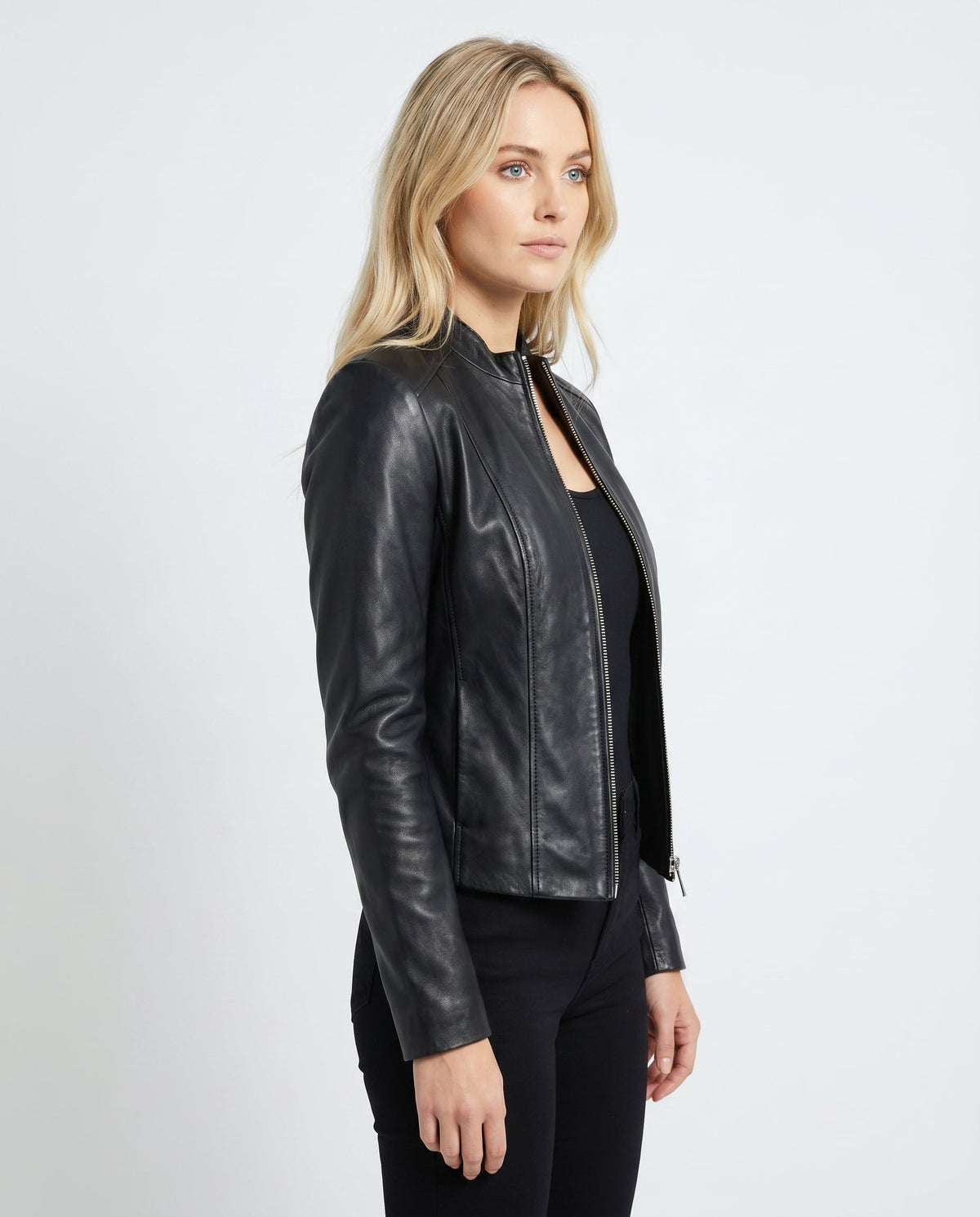 Veste Cuir Cintrée Femme