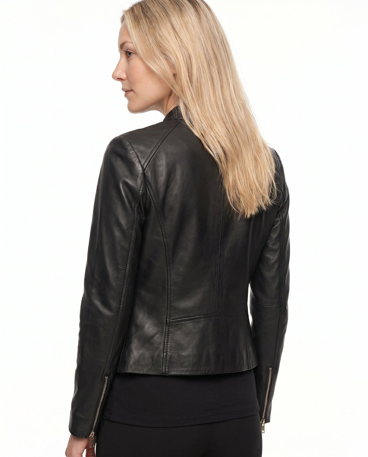 Veste Cuir Cintrée Femme