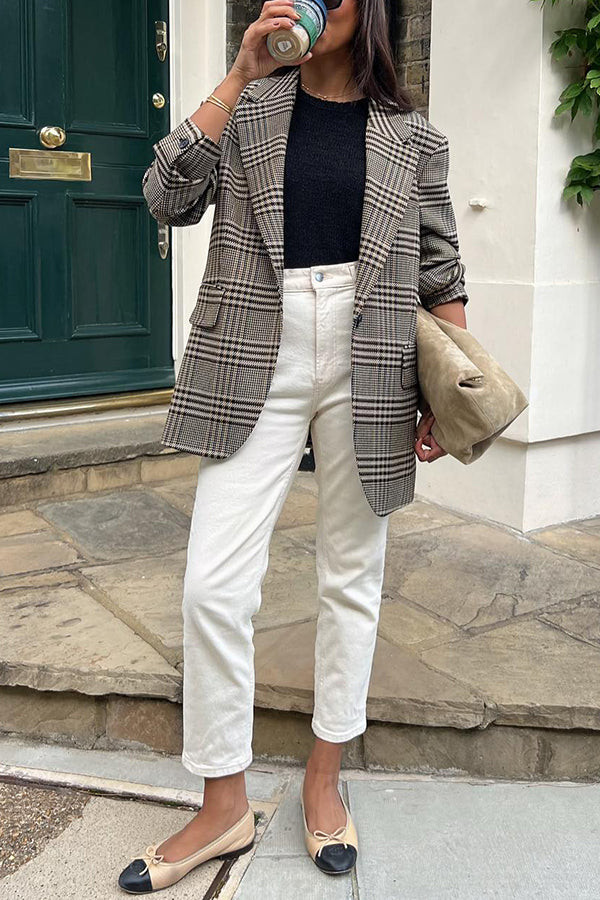Veste Femme Ajustée en Laine à Col Montant, Style Cardigan